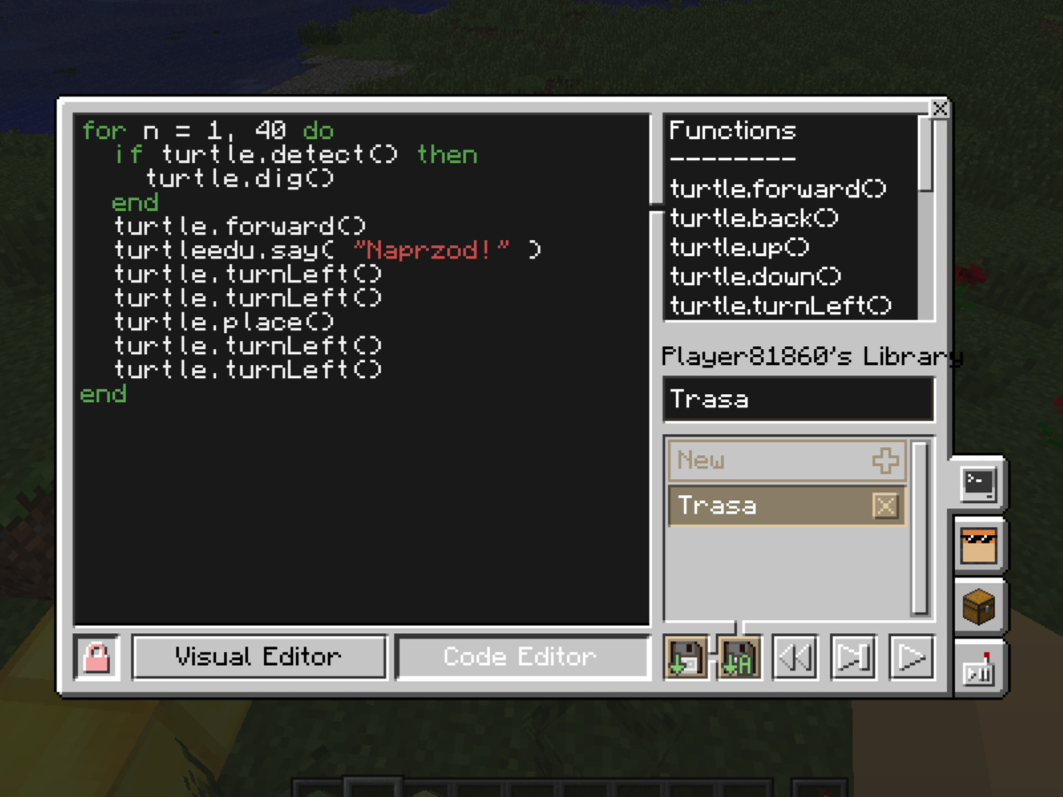 Zdjęcie z zajęć 'Programowanie Minecraft Junior'